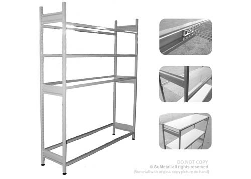 China Steel Boltless Multi Purpose Long Span Shelving 4 Levels For Shop / Warehouse supplier
