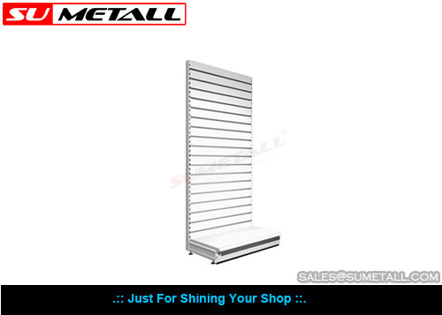 China Slatwall Back Panel Store Display Fixtures / Grocery Display Stands Customized supplier