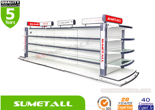 China Cosmetic Product Display Shelves With Lightings For Convenience Store Decoration supplier