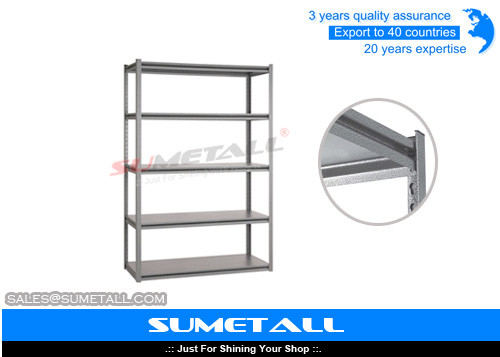 China 5 Tier Boltless Rivet Shelving Metal Garage Shelves With Invisible Holes supplier