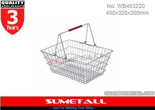 China Hand Held Chrome Wire Shopping Basket supplier