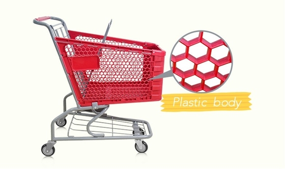 China Plastic shopping trolley/carts in supermarket supplier