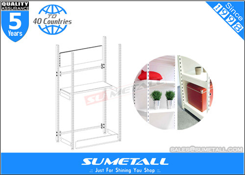 China 4 Post Metal Storage Furniture Shelves / Warehouse Store Display Stands Customized supplier