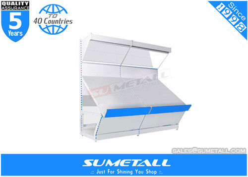 China Convenience Store Metal Supermarket Shop Display Shelf For Vegetable Fruits Showing supplier