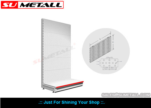 China Perforated Panel Supermarket Display Shelf / Shop Display Shelves For Decoration supplier