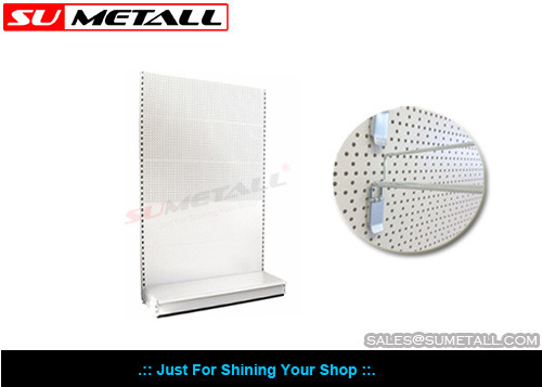 China Tego Style Supermarket Display Shelf Rack , Commercial Store Shelving With Perforated Panel supplier