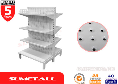 China Commercial Gondola Store Shelving Four Layers Peg Board Panel For Supermarket supplier