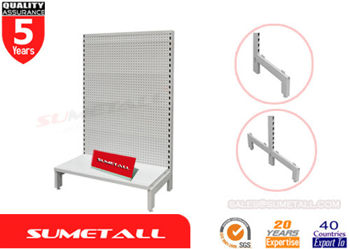 China Single Side Gondola Retail Display Shelving Racks With Welded Base Foot supplier