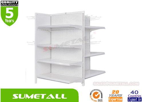 China Four Sided Convenience Store Racks / Steel Product Display Shelves Strong Style supplier