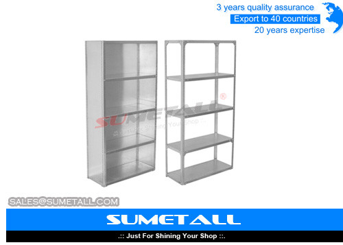 China Commercial Slotted Angle Shelving / Heavy Duty Metal Shelving Corrosion Protection supplier