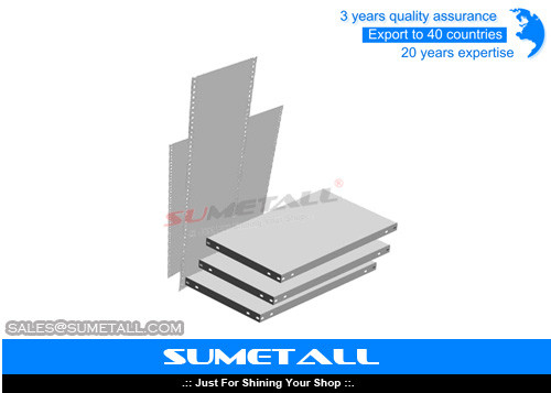 China Strong Slotted Angle Shelving Steel Shelving Racks With Powder Coated Surface supplier