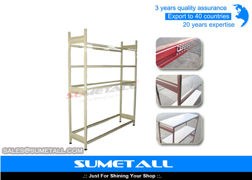 China Metal Multipurpose Long Span Shelving With Wire Decking / Chipboard Shelf supplier
