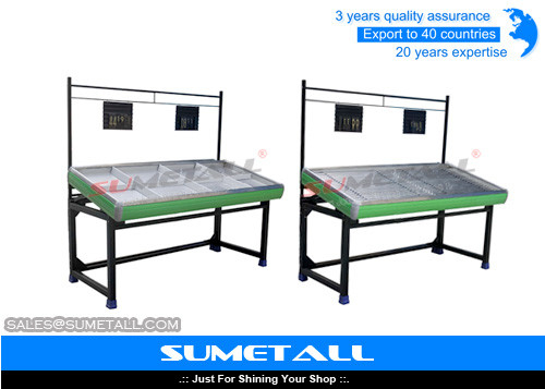 China Shop Display Shelving Units Fruit And Veg Display Stands Corrosion Protection supplier