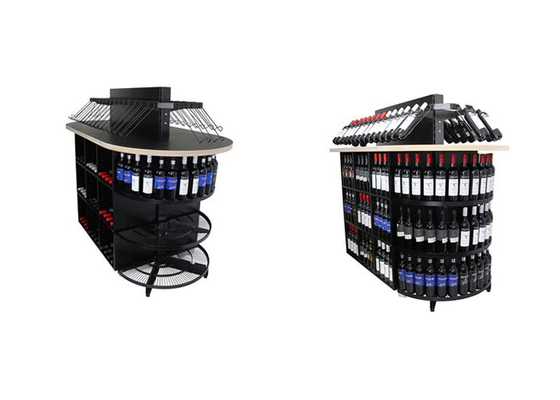 China High-end Retail Wine Racks Wood/Metal Liquor Shelving for Stores, Supermarkets, Bars supplier